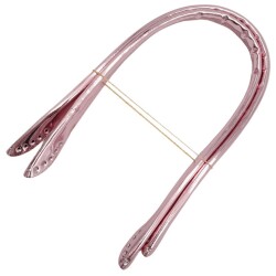 Angel Çanta Aksesuar Parlak Rugan Deri Pelikan Model Çanta Sapı Pudra Renk - 2