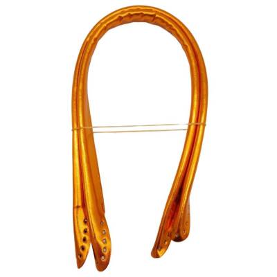 Angel Çanta Aksesuar Parlak Rugan Deri Pelikan Model Çanta Sapı Turuncu Renk - 1