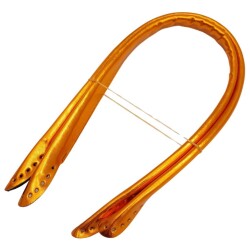 Angel Çanta Aksesuar Parlak Rugan Deri Pelikan Model Çanta Sapı Turuncu Renk - 2