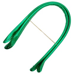 Angel Çanta Aksesuar Parlak Rugan Deri Pelikan Model Çanta Sapı Yeşil Renk - 2