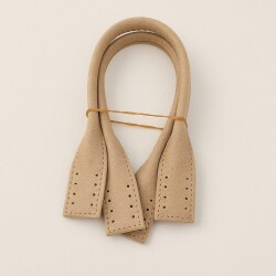 Angel Çanta Aksesuar Pelikan Model Kısa Çanta Sapı Nubuk Bej Renk - Angel Çanta Aksesuar