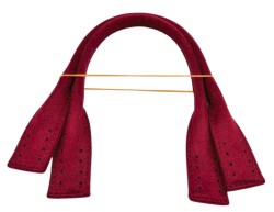 Angel Çanta Aksesuar Pelikan Model Kısa Çanta Sapı Nubuk Bordo Renk - Angel Çanta Aksesuar