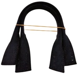 Angel Çanta Aksesuar Pelikan Model Kısa Çanta Sapı Nubuk Siyah Renk - Angel Çanta Aksesuar