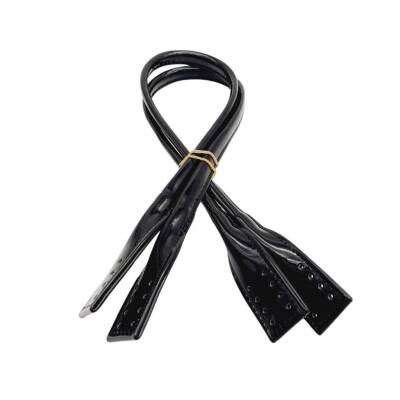 Angel Çanta Aksesuar Rugan Deri Pelikan Model Çanta Sapı Siyah Renk - 2