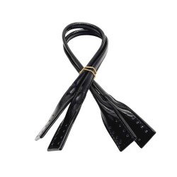 Angel Çanta Aksesuar Rugan Deri Pelikan Model Çanta Sapı Siyah Renk - 2