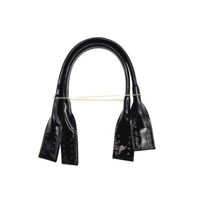 Angel Çanta Aksesuar Rugan Deri Pelikan Model Kısa Çanta Sapı Siyah Renk - 1