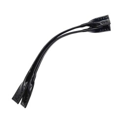 Angel Çanta Aksesuar Rugan Deri Pelikan Model Kısa Çanta Sapı Siyah Renk - 2