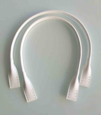 Angel Çanta Aksesuar Suni Deri Pelikan Model Çanta Sapı Beyaz Renk 65 Cm - 1