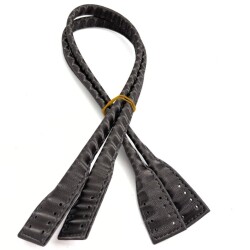 Angel Çanta Aksesuar Suni Deri Pelikan Model Çanta Sapı Koyu Gri Desenli Renk - Angel Çanta Aksesuar