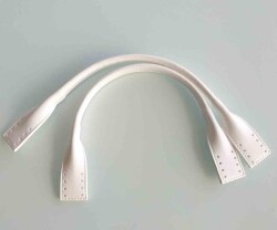 Angel Çanta Aksesuar Suni Deri Pelikan Model Kısa Çanta Sapı Beyaz 40 Cm - Angel Çanta Aksesuar