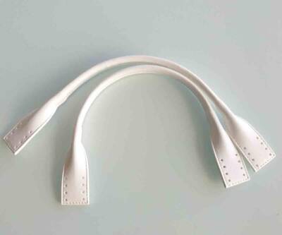 Angel Çanta Aksesuar Suni Deri Pelikan Model Kısa Çanta Sapı Beyaz 40 Cm - 1