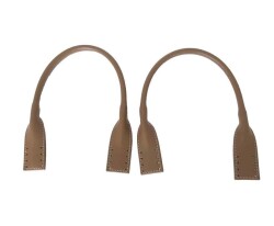 Angel Çanta Aksesuar Suni Deri Pelikan Model Kısa Çanta Sapı Vizon - Angel Çanta Aksesuar