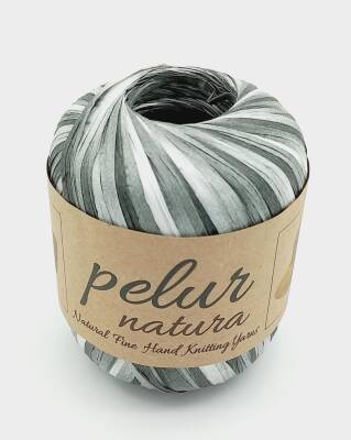 Angel Çanta Aksesuar Pelur Natura Raffia Multi No:10 Açık Gri Ebruli - 1