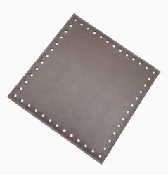 Angel Çanta Aksesuar Kahverengi 20X20 Cm Suni Deri Plaka - 2