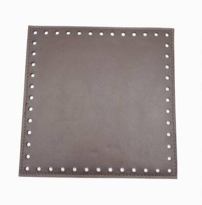 Angel Çanta Aksesuar Kahverengi 20X20 Cm Suni Deri Plaka - 1