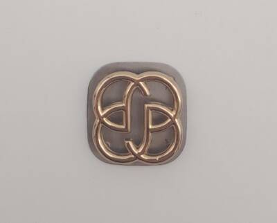 Angel Çanta Aksesuar 2 cm Çiçek Light Gold Plaka Süs - 2