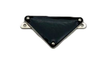 Angel Çanta Aksesuar 3.5x2 Cm Üçgen Metal Plaka Etiket Süs Gümüş Metalli - 1