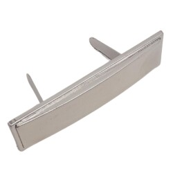 Angel Çanta Aksesuar 4.8x1.4 cm Metal Etiket Plaka Süs Gümüş Renk 1 Adet - Angel Çanta Aksesuar