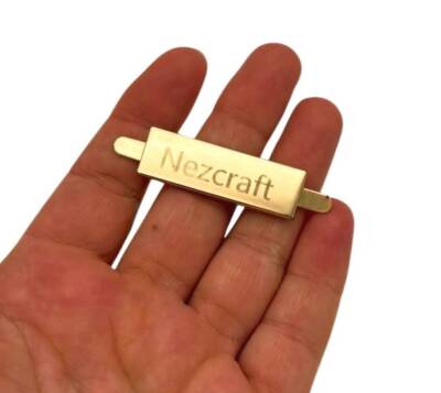 Angel Çanta Aksesuar 4x1 Cm Metal Plaka Etiket 5 Adet (İstenilen İsim Yazılır) - 2