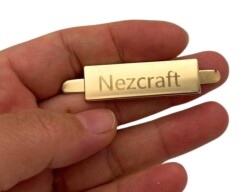Angel Çanta Aksesuar 4x1 Cm Metal Plaka Etiket 5 Adet (İstenilen İsim Yazılır) - 3