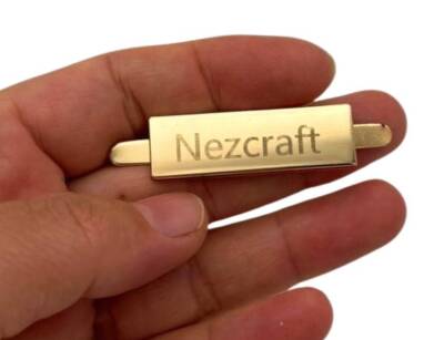 Angel Çanta Aksesuar 4x1 Cm Metal Plaka Etiket 5 Adet (İstenilen İsim Yazılır) - 3