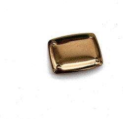 Angel Çanta Aksesuar 4x3 cm Metal Plaka Süs Light Gold Renk 1 Adet - Angel Çanta Aksesuar