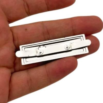 Angel Çanta Aksesuar 5x1.5 Cm Metal Plaka Etiket 5 Adet (İstenilen İsim Yazılır) - 2