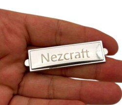 Angel Çanta Aksesuar 5x1.5 Cm Metal Plaka Etiket 5 Adet (İstenilen İsim Yazılır) - 3