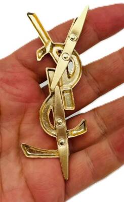 Angel Çanta Aksesuar 7X3 Cm Gold YSL Metal Plaka Etiket Süs - 2