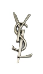Angel Çanta Aksesuar 7X3 Cm Gümüş YSL Metal Plaka Etiket Süs - Angel Çanta Aksesuar