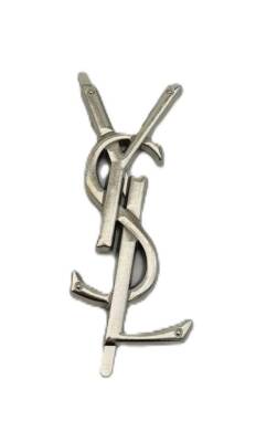 Angel Çanta Aksesuar 7X3 Cm Gümüş YSL Metal Plaka Etiket Süs - 1