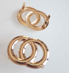 Angel Çanta Aksesuar Çift Daire Plaka Süs - Angel Çanta Aksesuar