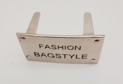 Angel Çanta Aksesuar Fashion Bagstyle Yazılı Plaka Süs Gümüş Renk - 2