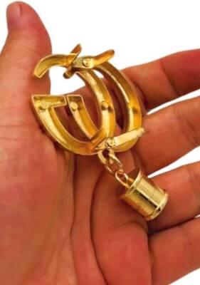 Angel Çanta Aksesuar G Model Püsküllü Plaka Süs Light Gold Renk - 2