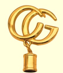 Angel Çanta Aksesuar G Model Püsküllü Plaka Süs Light Gold Renk - 3