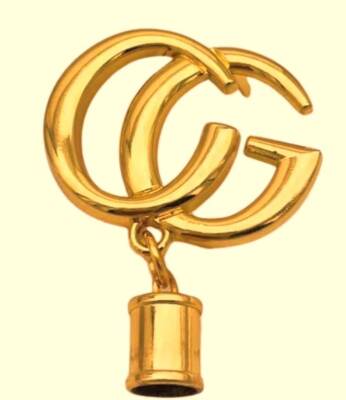 Angel Çanta Aksesuar G Model Püsküllü Plaka Süs Light Gold Renk - 3