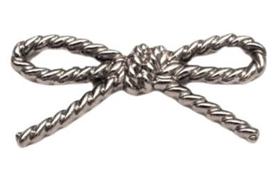 Angel Çanta Aksesuar Gümüş Fiyonk Plaka Süs - 1