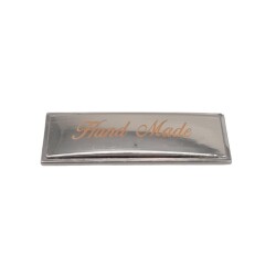 Angel Çanta Aksesuar Handmade Yazılı Metal Etiket Plaka Süs Gümüş Renk - 4