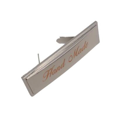 Angel Çanta Aksesuar Handmade Yazılı Metal Etiket Plaka Süs Gümüş Renk - 2