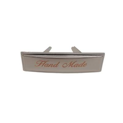 Angel Çanta Aksesuar Handmade Yazılı Metal Etiket Plaka Süs Gümüş Renk - 1