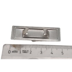 Angel Çanta Aksesuar Handmade Yazılı Metal Etiket Plaka Süs Gümüş Renk - 5