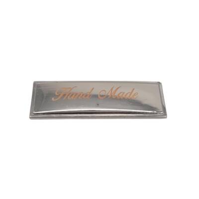 Angel Çanta Aksesuar Handmade Yazılı Metal Etiket Plaka Süs Gümüş Renk - 4