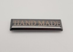 Angel Çanta Aksesuar Handmade Yazılı Metal Etiket Plaka Süs Füme Renk - Angel Çanta Aksesuar