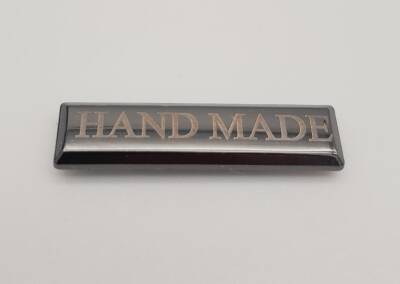 Angel Çanta Aksesuar Handmade Yazılı Metal Etiket Plaka Süs Füme Renk - 1