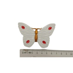 Angel Çanta Aksesuar Kelebek Model Beyaz Renk Plaka Süs - 3