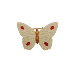 Angel Çanta Aksesuar Kelebek Model Krem Renk Plaka Süs - Angel Çanta Aksesuar