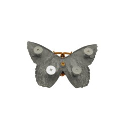 Angel Çanta Aksesuar Kelebek Model Siyah Renk Plaka Süs - 2