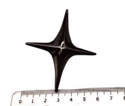 Angel Çanta Aksesuar Kuzey Yıldızı Model Plaka Süs Füme Renk - 1