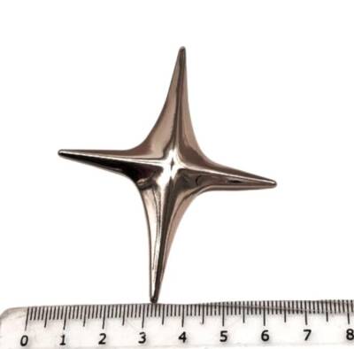 Angel Çanta Aksesuar Kuzey Yıldızı Model Plaka Süs Gümüş Renk - 1