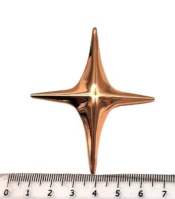 Angel Çanta Aksesuar Kuzey Yıldızı Model Plaka Süs Light Gold Renk - 1